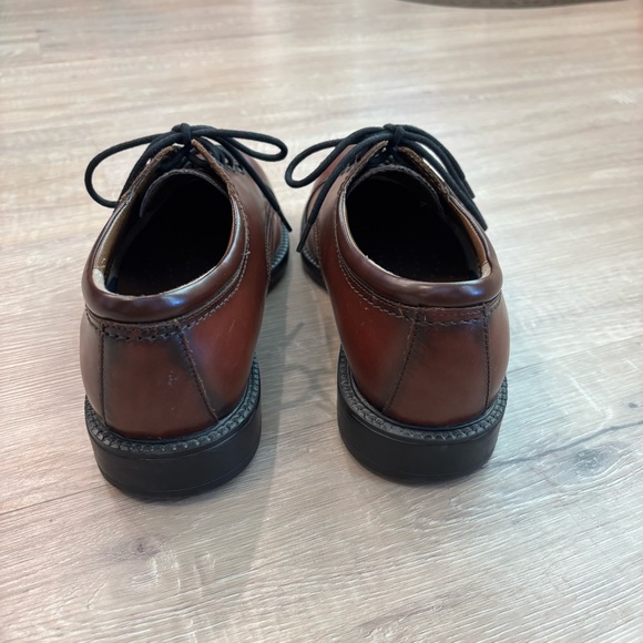 G.H. Bass & Co Webster Brown Leather Cap Toe Oxford Dress Shoes Lace Up Size 10W - Picture 7 of 9